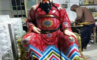 玻璃鋼彩繪廟宇大型人物景觀文昌帝君雕塑