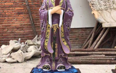 寺廟景區(qū)玻璃鋼彩繪娑竭羅龍王雕塑