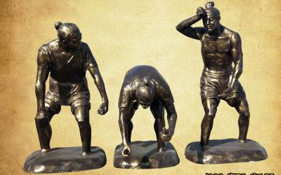 農(nóng)場裝飾擺件文化插秧玻璃鋼仿銅雕塑