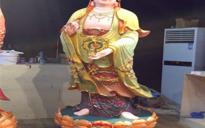 玻璃鋼彩繪佛像寺廟三圣雕塑