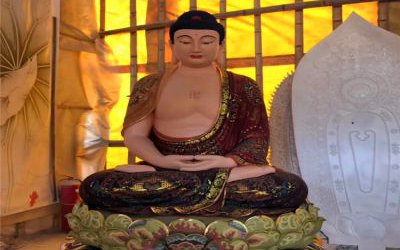 景區(qū)大型景觀供奉神佛玻璃鋼三圣雕塑