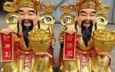 寺廟玻璃鋼彩繪招財(cái)吉祥財(cái)神雕塑