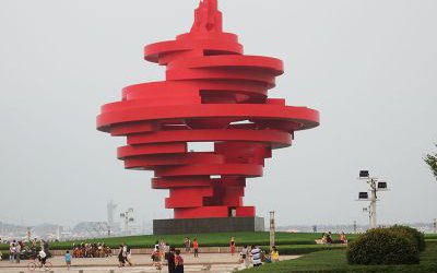 玻璃鋼抽象藝術(shù)戶外廣場大型景觀雕塑