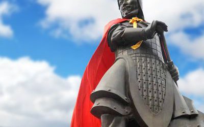 景區(qū)景點玻璃鋼仿銅歷史名人古代西楚霸王項羽雕塑