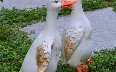 公園景區玻璃鋼仿真動物鴨子雕塑