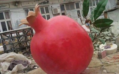 玻璃鋼公園景區仿真石榴雕塑