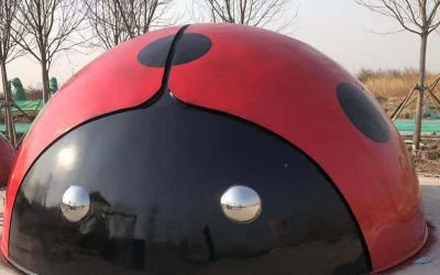 公園玻璃鋼彩繪瓢蟲雕塑