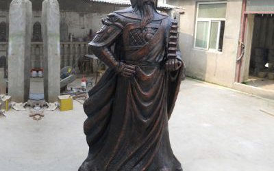 戰(zhàn)神托塔天王李靖玻璃鋼仿銅雕塑