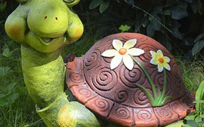 戶外田園玻璃鋼彩繪卡通童趣烏龜雕塑