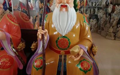 寺廟玻璃鋼彩繪神像土地公雕塑