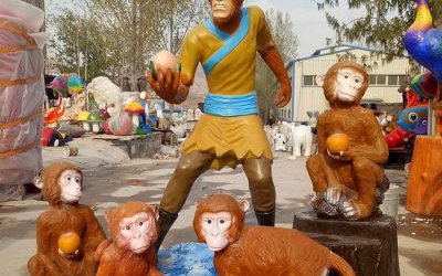 景區(qū)玻璃鋼卡通大圣歸來孫悟空雕塑