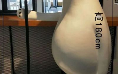 咖啡店門(mén)口擺放創(chuàng)意玻璃鋼卡通熊雕塑