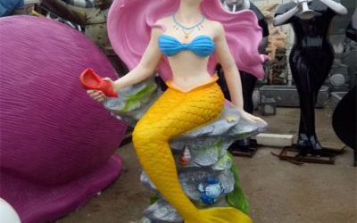 公園卡通美人魚玻璃鋼雕塑